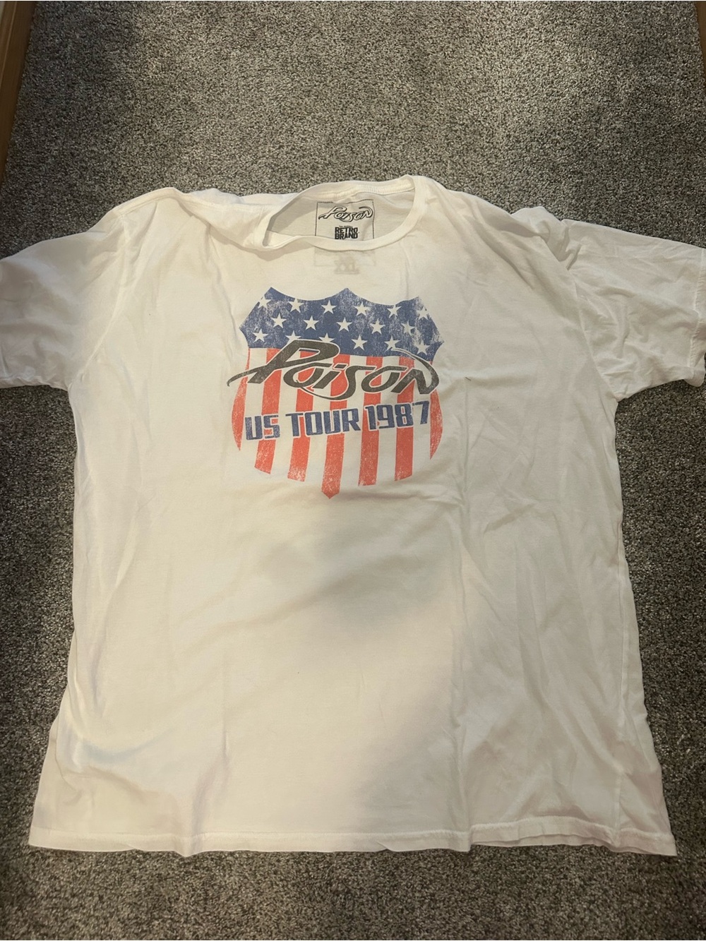 Original Retro Brand White Poison US Tour 1987 Graphic Tee